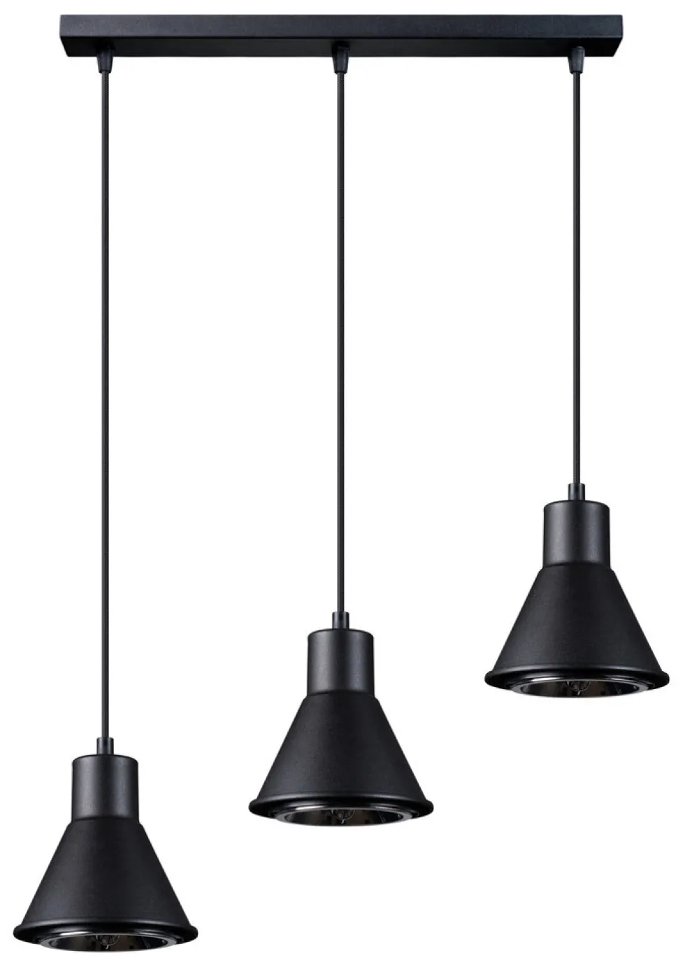 Hängeleuchte TALEJA 3 Schwarz - GU10 AR111 Fassung - exkl. LED's