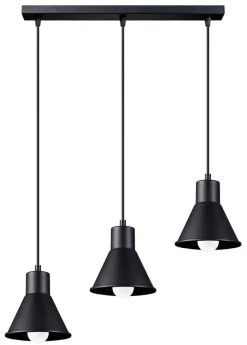 Hängeleuchte TALEJA 3 Schwarz - 3x E27 Fassung - max. 3x60W - exkl. LED's