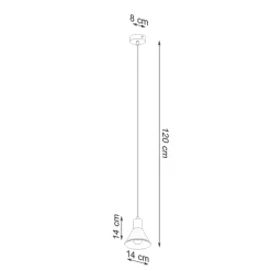 Hängeleuchte TALEJA 1 Schwarz - 1x E27 Fassung - max. 60W - exkl. LED's