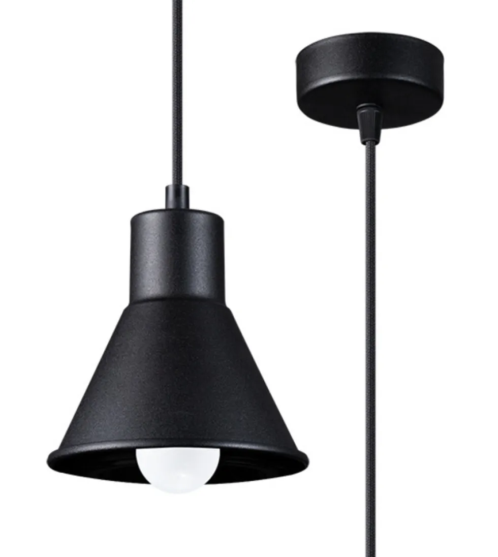 Hängeleuchte TALEJA 1 Schwarz - 1x E27 Fassung - max. 60W - exkl. LED's