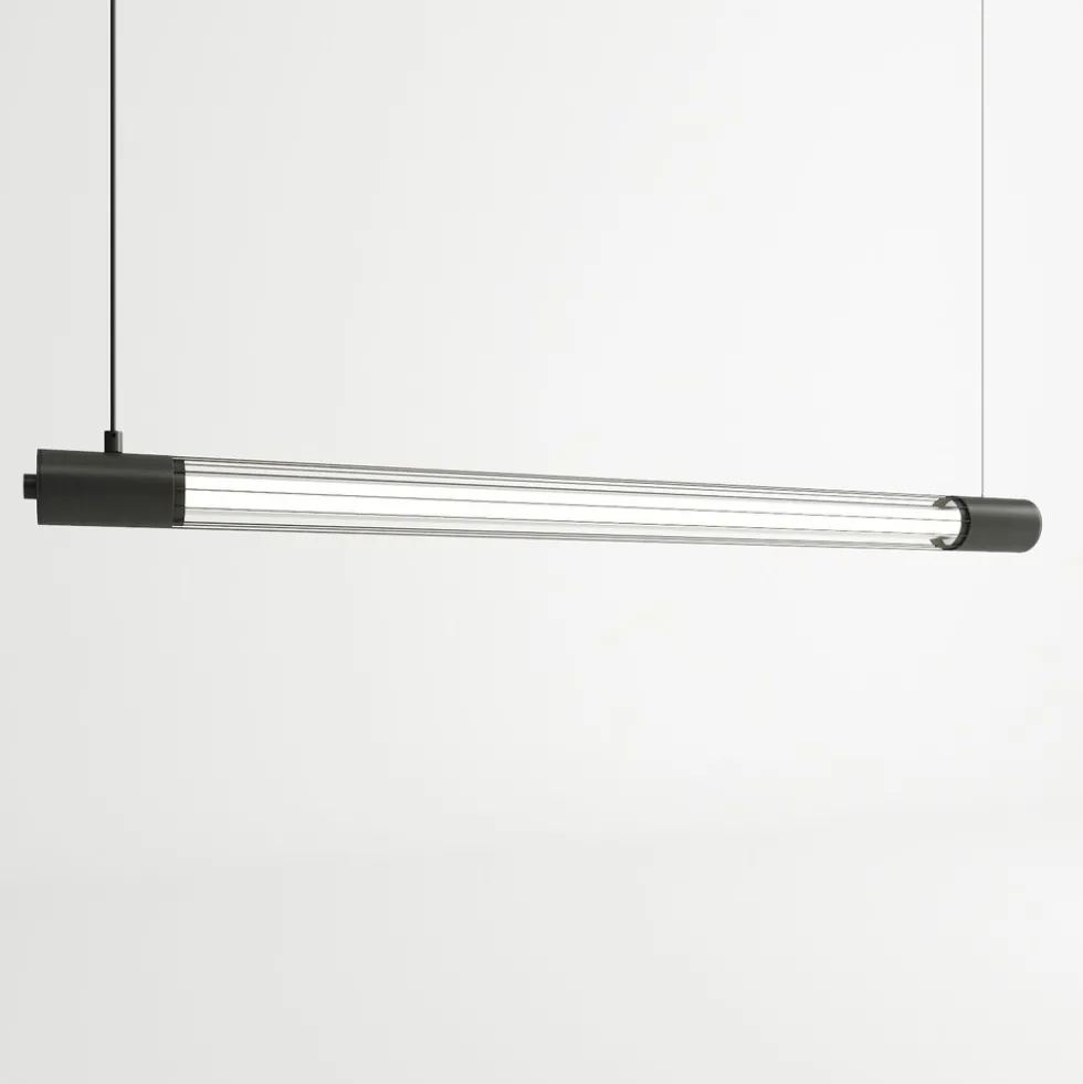 Hängeleuchte VALO Schwarz - 1x T8 Fassung - max. 14W - exkl. LED's