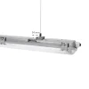 Komplettset - 120cm Doppelfassung - IP65 Feuchtraum - Wannenleuchte + 2 x 18W LED Leuchtstoffröhren - 6000K - 865 - Tageslichtweiß
