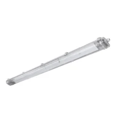 Komplettset - 120cm Doppelfassung - IP65 Feuchtraum - Wannenleuchte + 2 x 18W LED Leuchtstoffröhren - 6000K - 865 - Tageslichtweiß
