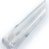 Komplettset - 150cm Doppelfassung - IP65 Feuchtraum -Wannenleuchte + 2 x 25W LED Leuchtstoffröhren 6000K - 865 - Tageslichtweiß