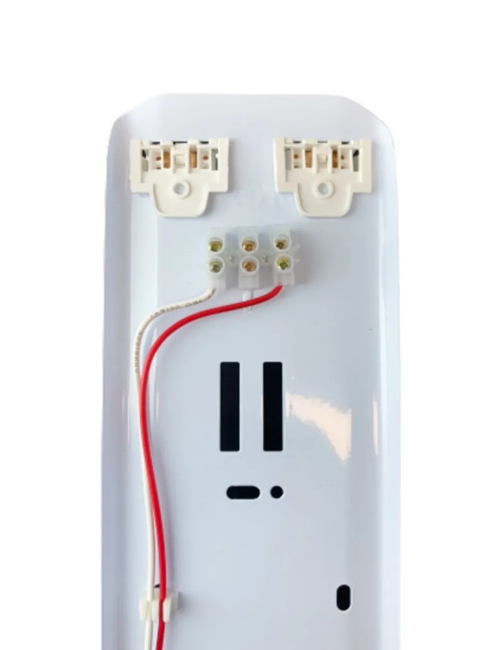 Komplettset - 150cm Doppelfassung - IP65 Feuchtraum -Wannenleuchte + 2 x 25W LED Leuchtstoffröhren 6000K - 865 - Tageslichtweiß