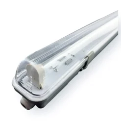 Komplettset - 150cm Einzelfassung - IP65 Feuchtraum -Wannenleuchte + 25W LED Leuchtstoffröhre 4000K - 840 - Neutralweiß