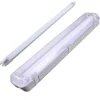 Komplettset - 120cm Einzelfassung - IP65 Feuchtraum -Wannenleuchte + 18W LED Leuchtstoffröhre 4000K - 840 - Neutralweiß