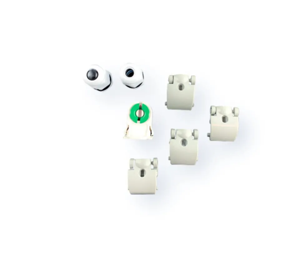 Komplettset - 120cm Einzelfassung - IP65 Feuchtraum -Wannenleuchte + 18W LED Leuchtstoffröhre 4000K - 840 - Neutralweiß