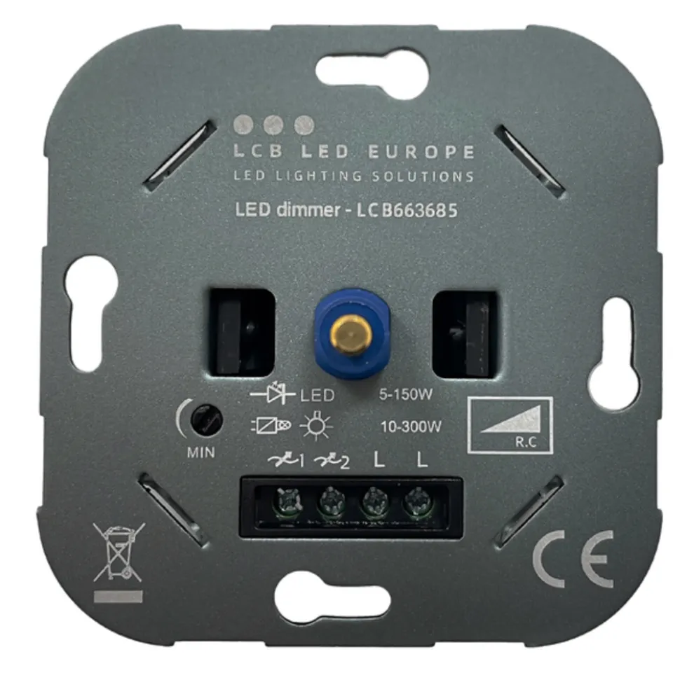 LCB LED unterputz Dimmer 5-150W - universal Phasenabschnitt