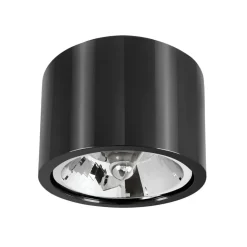 LED AR111 Deckenspot Schw. Metall IP20 - mit GU10/AR111 Fassung - LED Spot optional