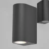 LED Außenwandleuchte Halbrund 2×GU10 IP44 – Anthrazit – Modern