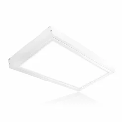 LED Aufbau-Rahmen für Panel 60×30 cm – Weißes Aluminium – 5 cm Höhe inkl. Schrauben
