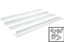 LED Aufbau-Rahmen Typ A für Panel 60×60 cm – Weißes Aluminium – 5 cm Höhe inkl. Schrauben