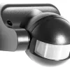 LED Bewegungssensor IP44 Schwarz . 180° - PIR infrarot Bewegungsmelder - 230V max. 300W