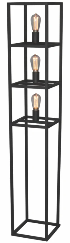 LED Bodenleuchte NOVANTA mit 3 Lichtern Schwarz