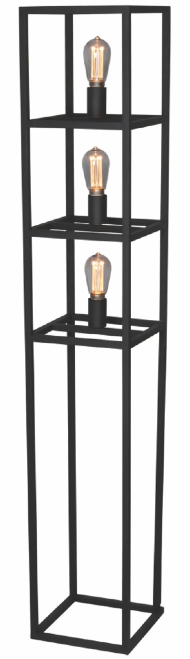 LED Bodenleuchte NOVANTA mit 3 Lichtern Schwarz