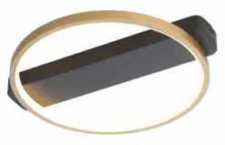 LED Deckenleuchte Cintura Ø 35cm Schwarz / Gold