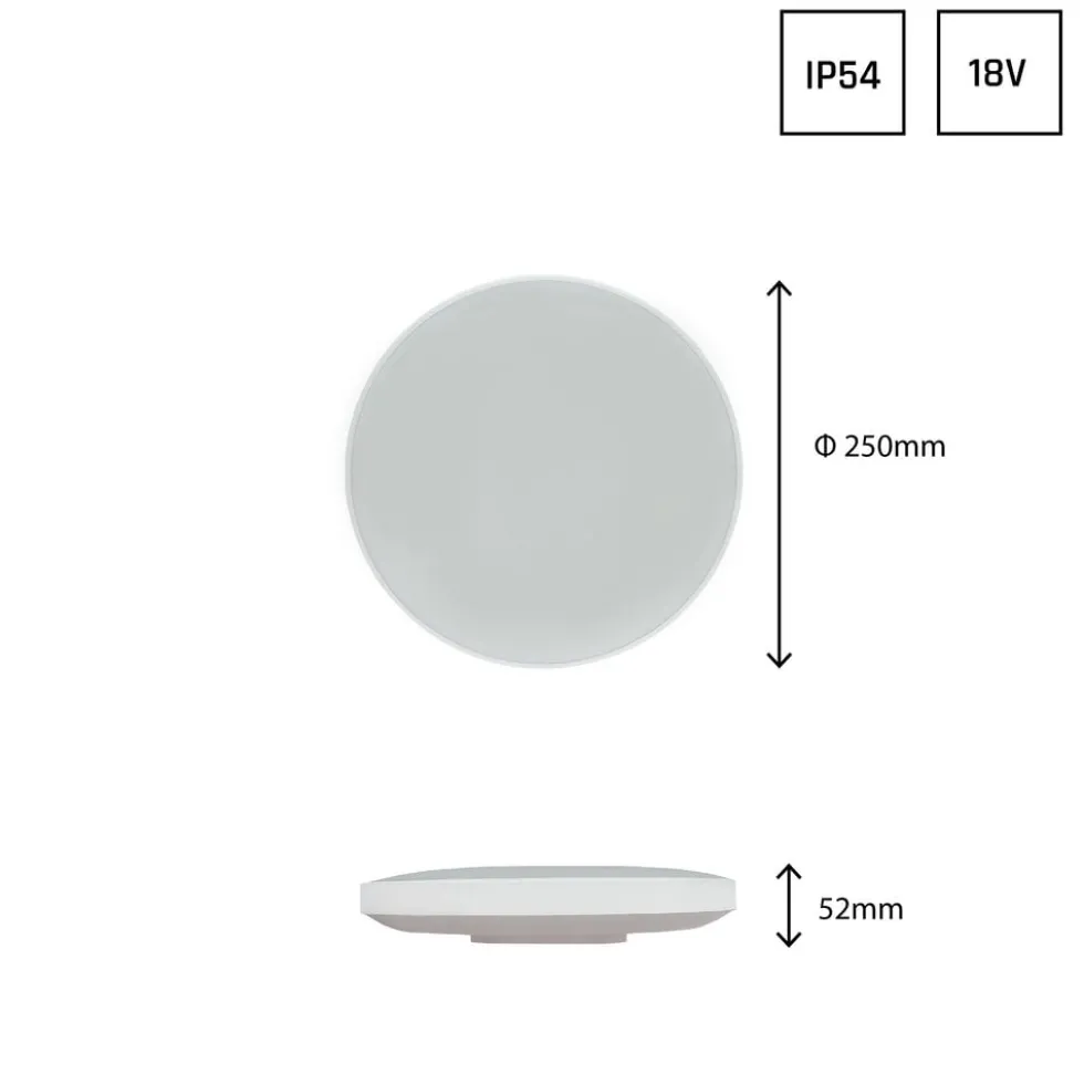 LED Deckenleuchte Nymphea IP54 – 18W 2000lm – 4000K Neutralweiß (840)