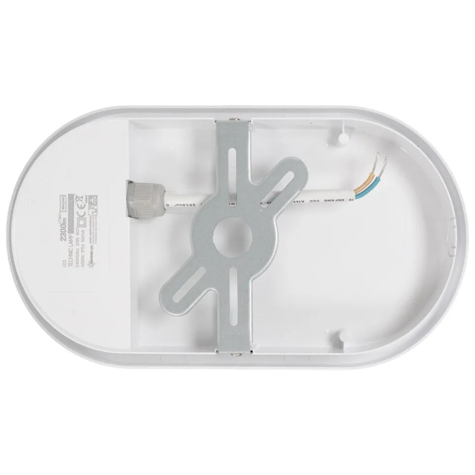 LED-Deckenleuchte - oval - mit Sensor - 20W 4000K - IP54 - 230V