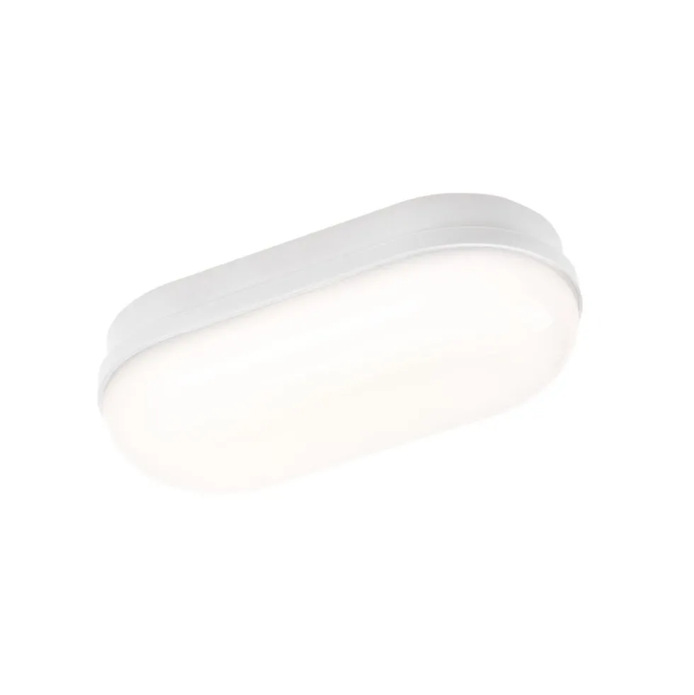 LED Deckenleuchte oval - 8W 4000K - IP54 spritzwassergeschützt