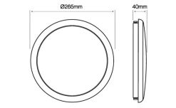 LED Deckenleuchte Weiss IP65 - Bulkhead Rund Lunar - 16W 1600Lm - 4000K 840 Neutralweiß | 265MM Entspricht 160W