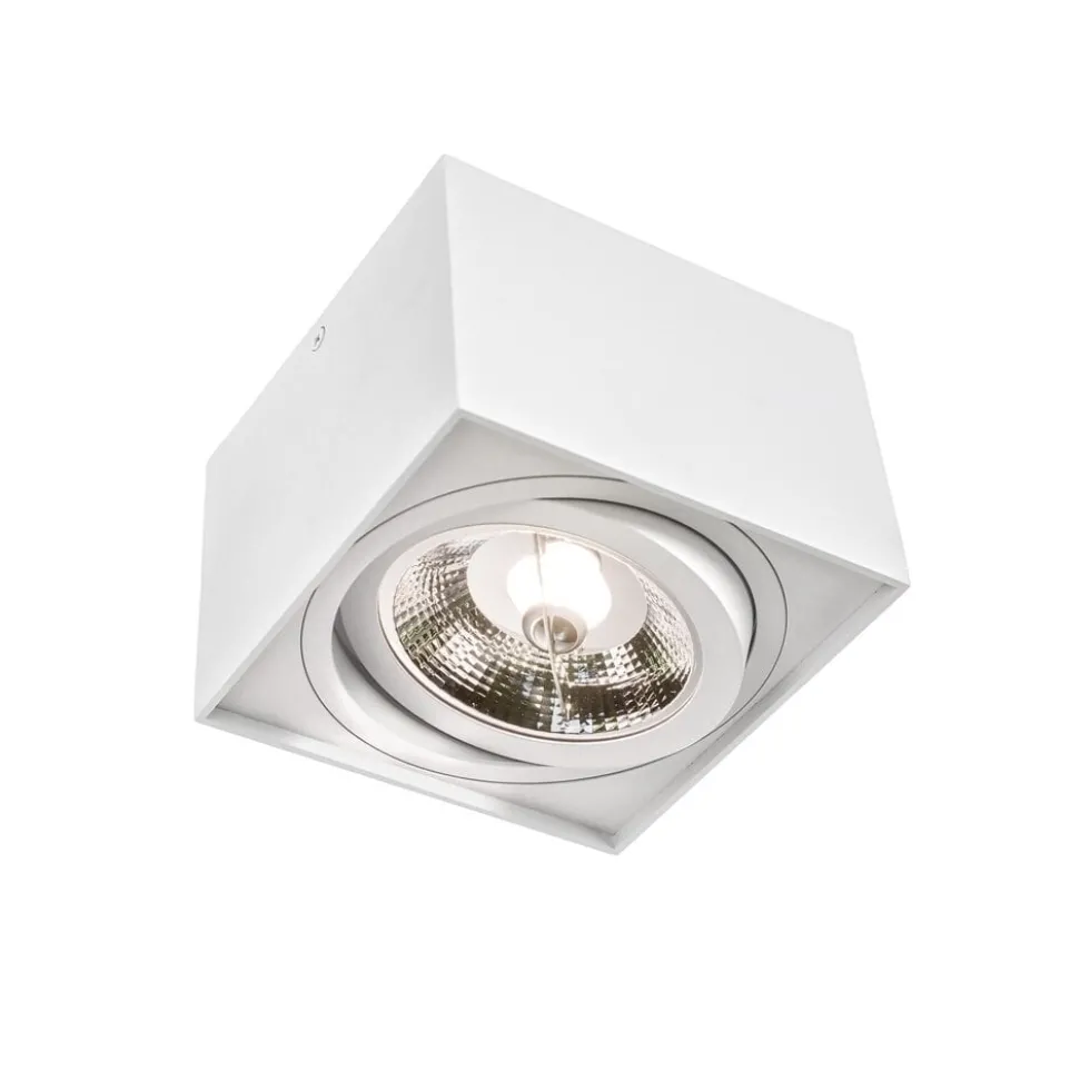 LED Deckenspot - AR111 GU10 230V - matt Weiß viereckig - exkl. LED Spot