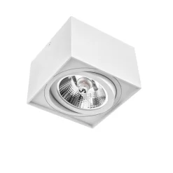 LED Deckenspot - AR111 GU10 230V - matt Weiß viereckig - exkl. LED Spot