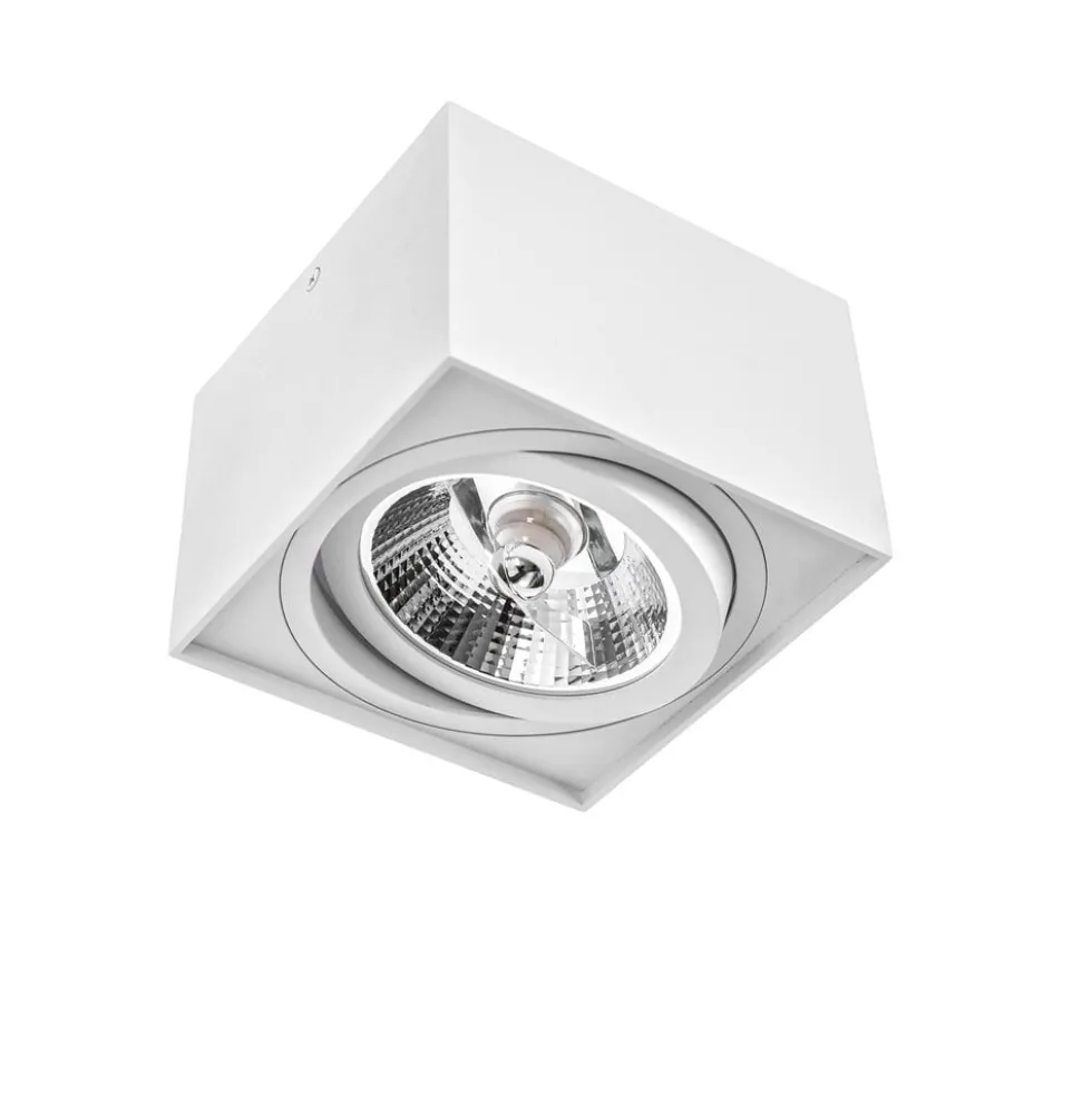 LED Deckenspot - AR111 GU10 230V - matt Weiß viereckig - exkl. LED Spot