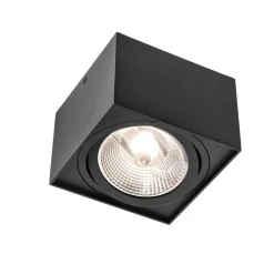 LED Deckenspot - AR111 230V - Mattschwarz viereckig - exkl. LED Spot