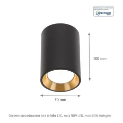 LED Deckenspot CHLOE MINI - 1x GU10 Fassung - Schwarz/Gold