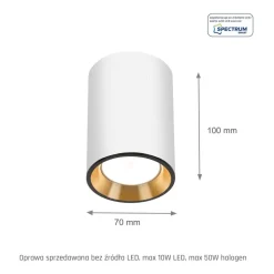 LED Deckenspot CHLOE MINI - 1x GU10 Fassung - Weiß/Gold