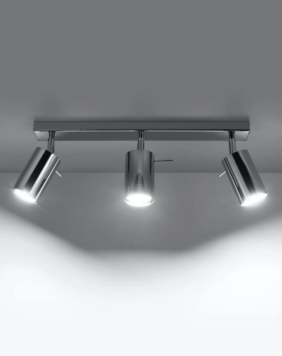 LED Deckenspot Chrom RING - 3 x GU10 Fassung - exkl. LED's