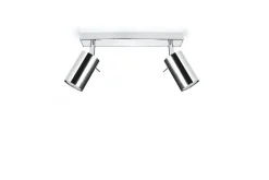 LED Deckenspot Chrom RING - 2 x GU10 Fassung - exkl. LED's