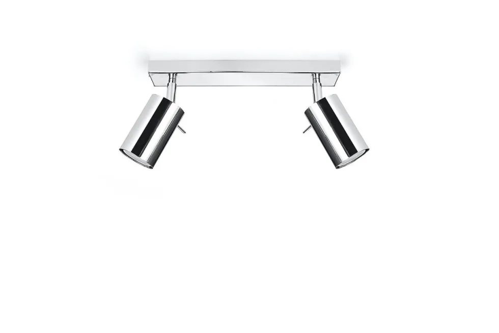 LED Deckenspot Chrom RING - 2 x GU10 Fassung - exkl. LED's