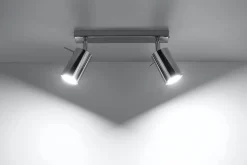LED Deckenspot Chrom RING - 2 x GU10 Fassung - exkl. LED's