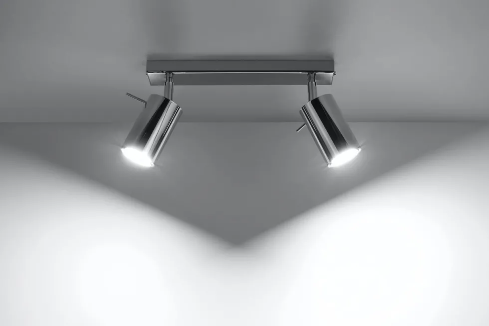 LED Deckenspot Chrom RING - 2 x GU10 Fassung - exkl. LED's