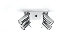 LED Deckenspot Chrom RING - 4 x GU10 Fassung - exkl. LED's