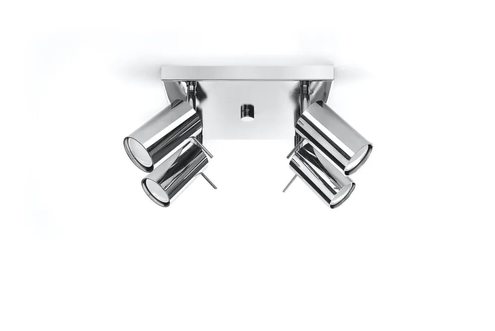 LED Deckenspot Chrom RING - 4 x GU10 Fassung - exkl. LED's