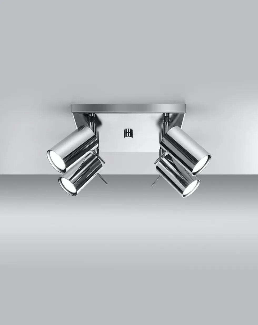 LED Deckenspot Chrom RING - 4 x GU10 Fassung - exkl. LED's