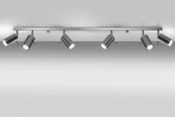 LED Deckenspot Chrom RING - 6 x GU10 Fassung - exkl. LED's