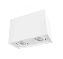 LED Deckenspot doppelt schwenkbar - Würfel Weiß - GU10 Fassung
