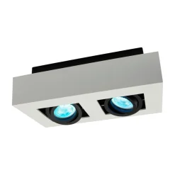 LED-Deckenspot-Duo – 2 x GU10-Fassung – 255 x 145 x 85 mm – Aluminium – Schwarz – Weiß