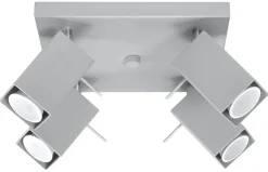 LED Deckenspot Grau MERIDA - 4 x GU10 Fassung - exkl. LED's
