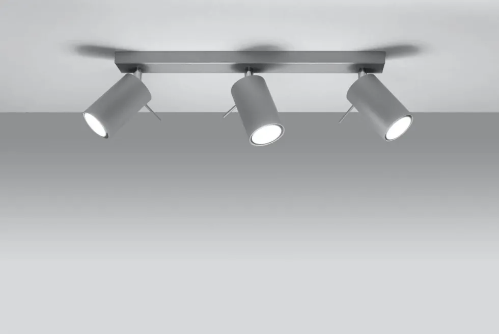 LED Deckenspot Grau RING - 3 x GU10 Fassung - exkl. LED's
