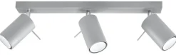 LED Deckenspot Grau RING - 3 x GU10 Fassung - exkl. LED's