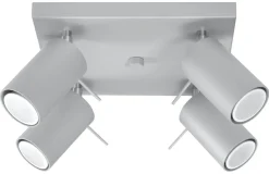 LED Deckenspot Grau RING - 4 x GU10 Fassung - exkl. LED's