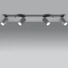 LED Deckenspot Grau RING - 4 x GU10 Fassung - exkl. LED's