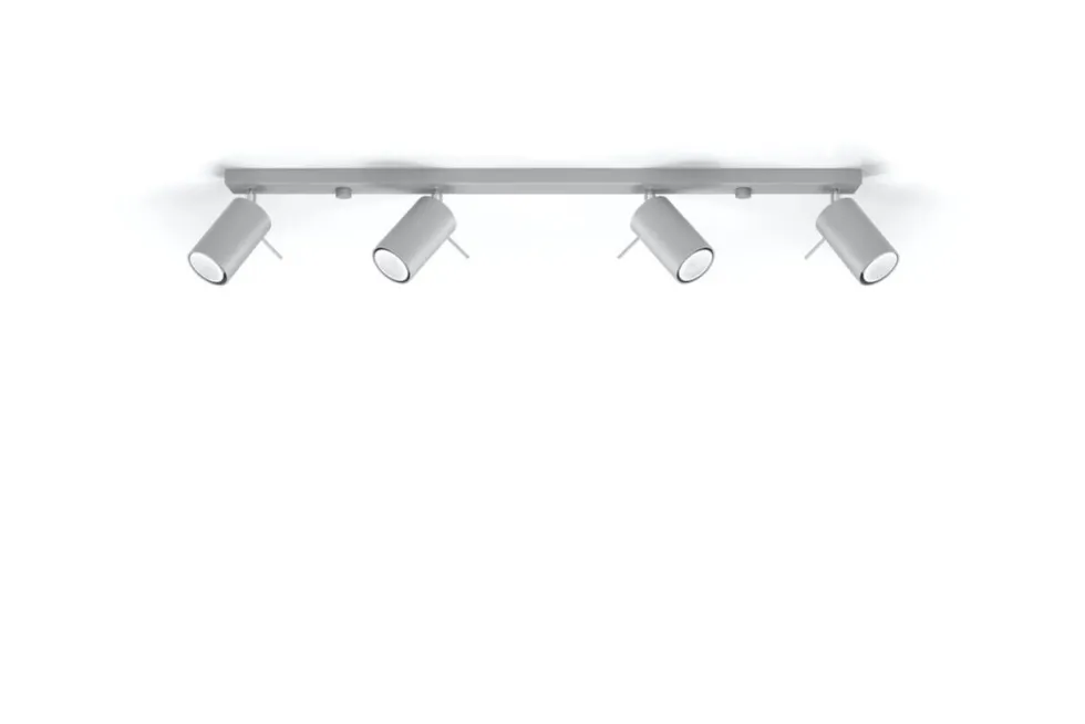 LED Deckenspot Grau RING - 4 x GU10 Fassung - exkl. LED's