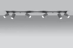 LED Deckenspot Grau RING - 6 x GU10 Fassung - exkl. LED's