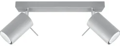 LED Deckenspot Grau RING - 2 x GU10 Fassung - exkl. LED's